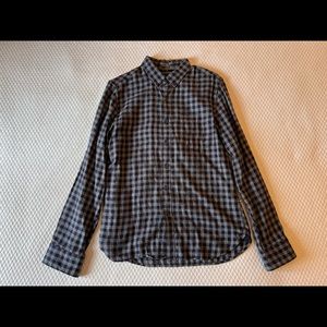 Denim & Flower Checkered Casual Button Down